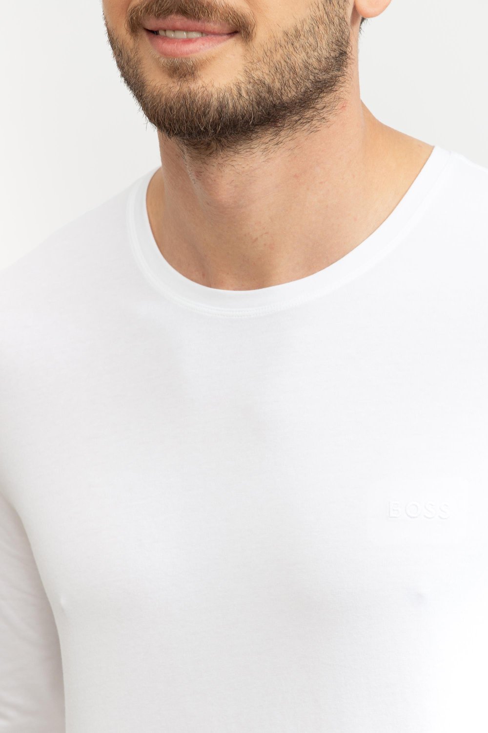 Boss Erkek Uzun Kollu T-Shirt Beyaz
