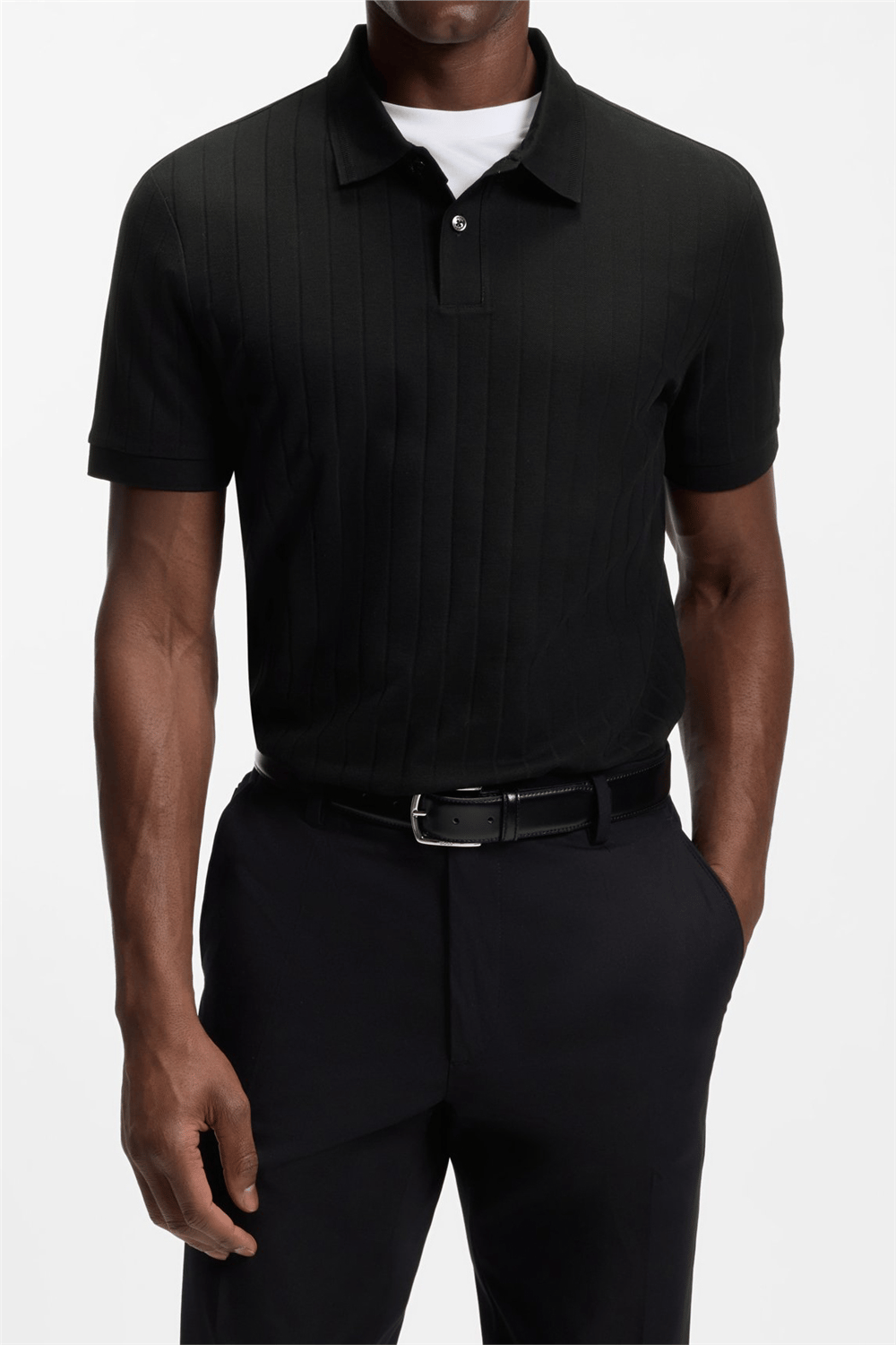 Boss H Parlay 236 Erkek Polo Yaka T-Shirt Siyah