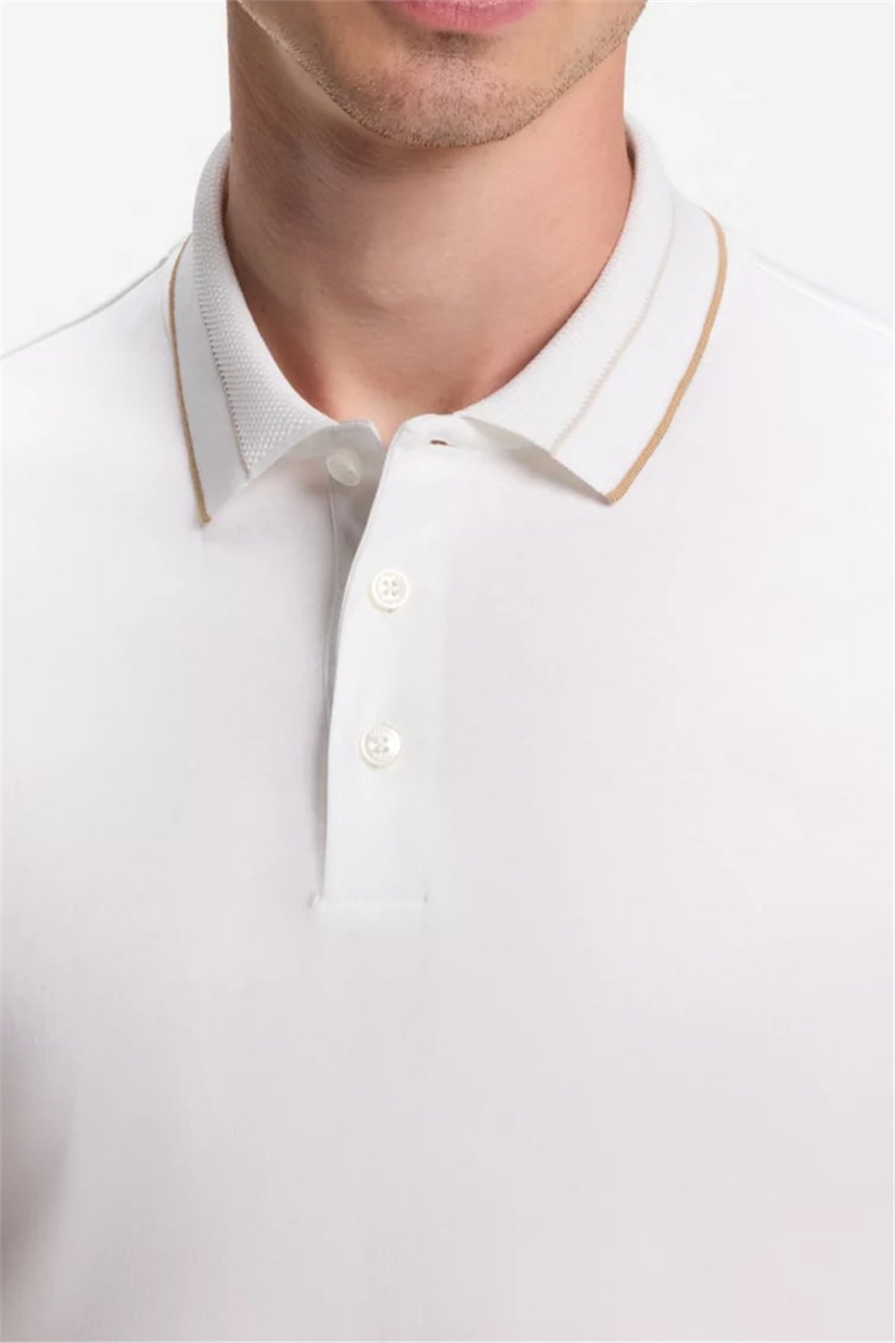 BOSS H Phillipson 195 Erkek Polo Yaka T-Shirt Beyaz