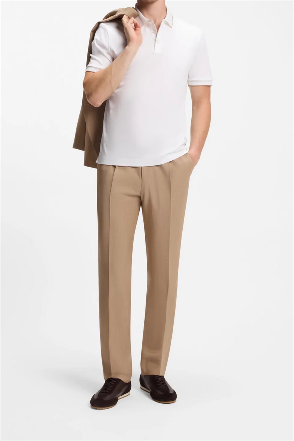 BOSS H Phillipson 195 Erkek Polo Yaka T-Shirt Beyaz