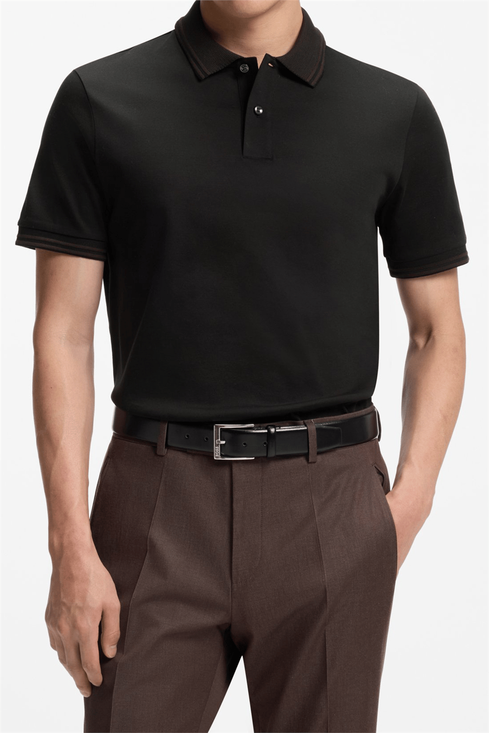 Boss H Phillipson 238 Erkek Polo Yaka T-Shirt Siyah