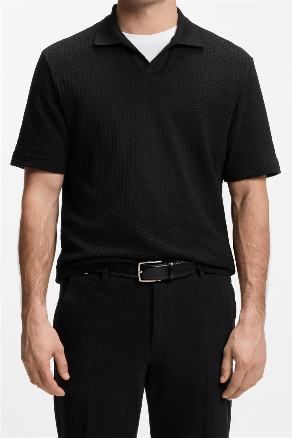 Boss H Pye 251 Erkek Polo Yaka T-Shirt Siyah