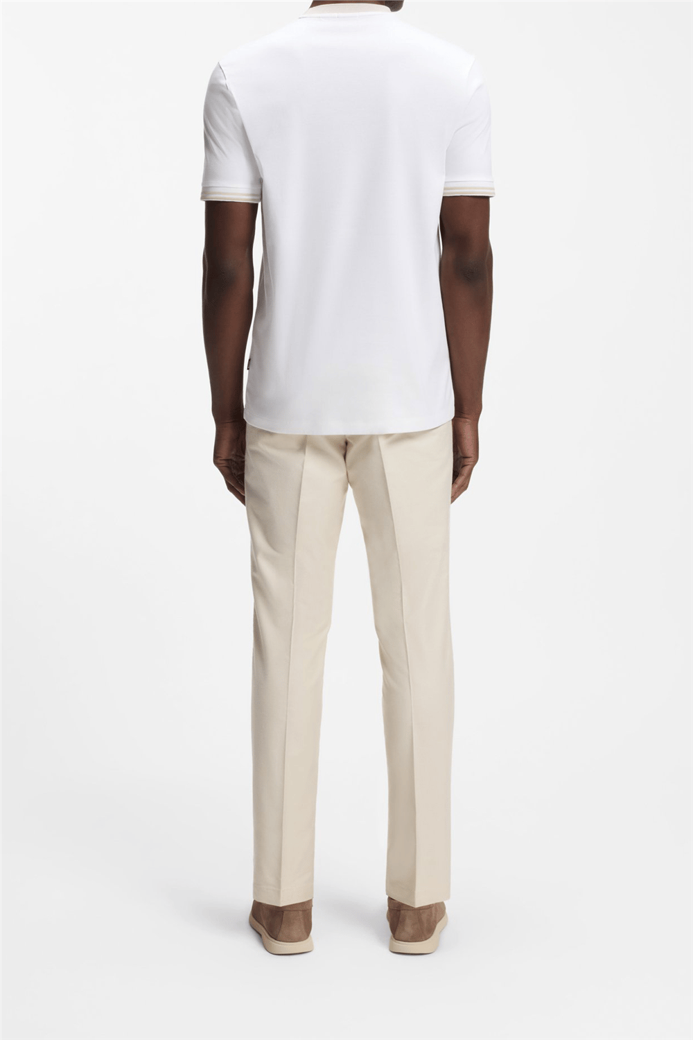 Boss H Tessler 238 Erkek Bisiklet Yaka T-Shirt Beyaz