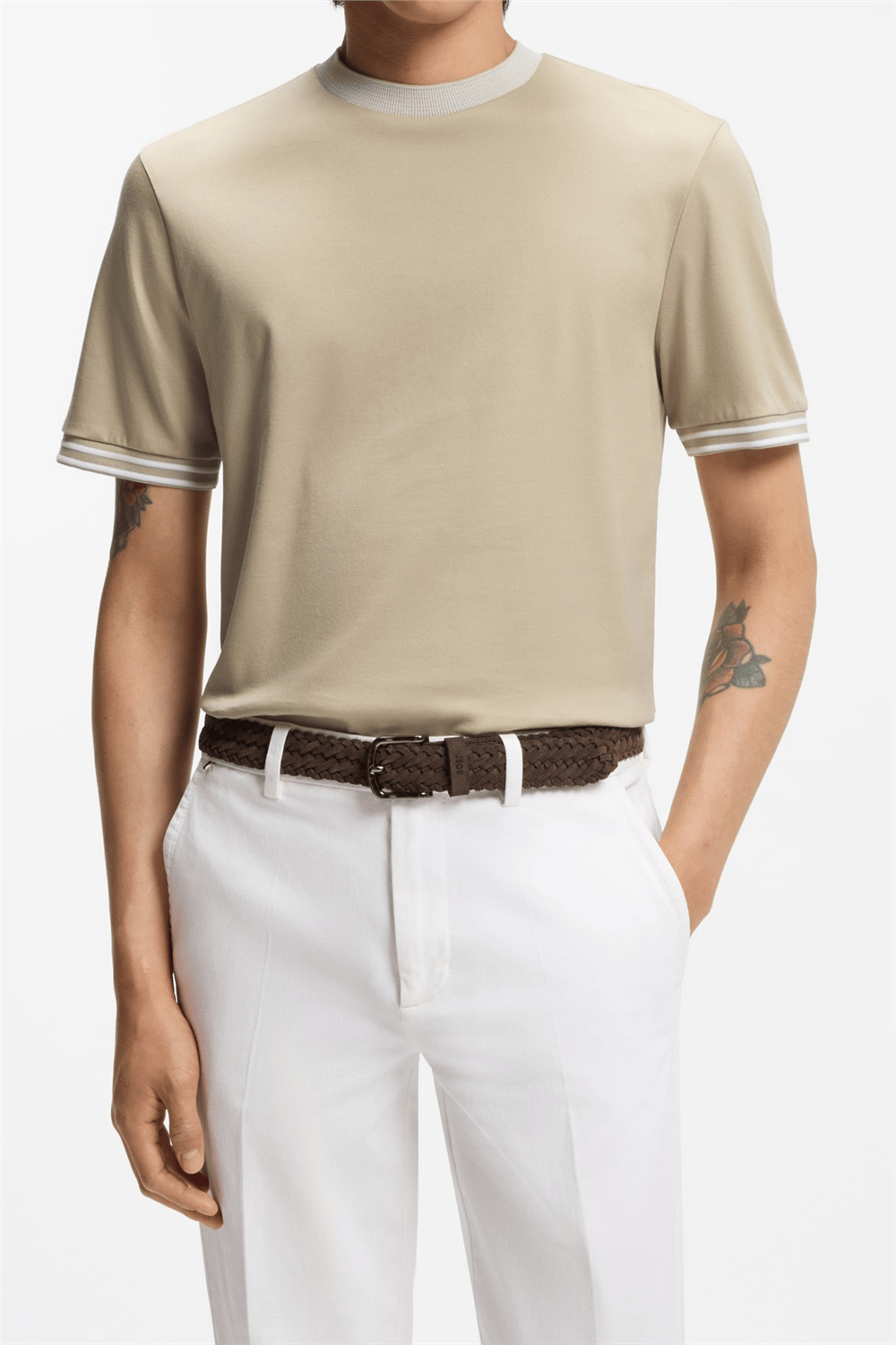 Boss H Tessler 238 Erkek Bisiklet Yaka T-Shirt