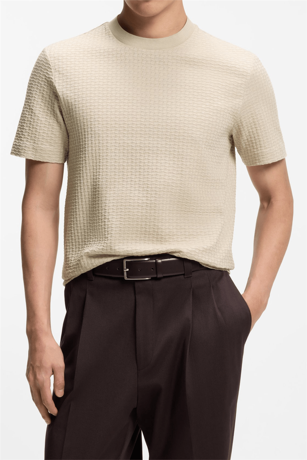 Boss H Thompson 251 Erkek Bisiklet Yaka T-Shirt