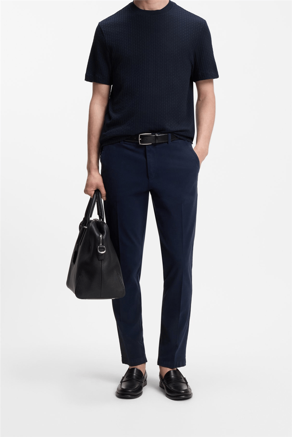 Boss H Thompson 251 Erkek Bisiklet Yaka T-Shirt Mavi