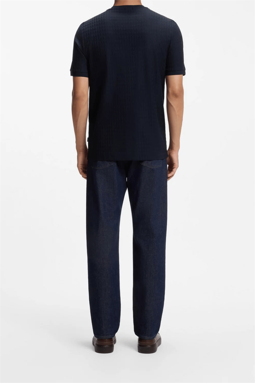 BOSS H Thompson 321 Erkek Bisiklet Yaka T-Shirt Mavi