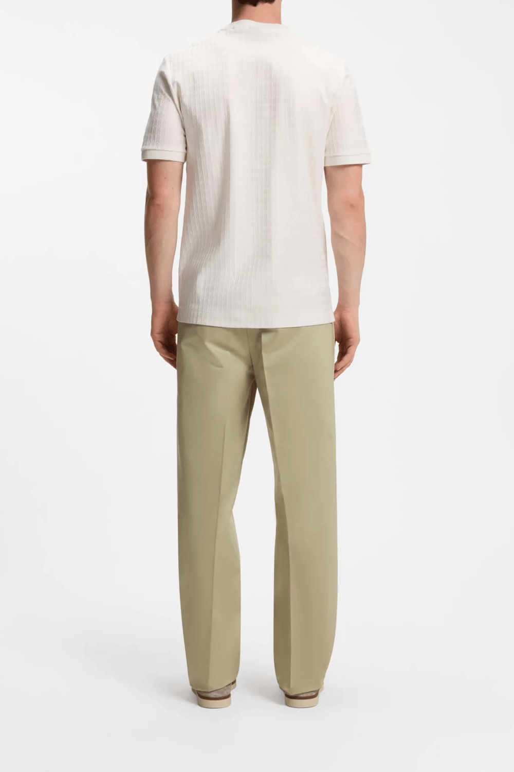 BOSS H Thompson 321 Erkek Bisiklet Yaka T-Shirt Beyaz