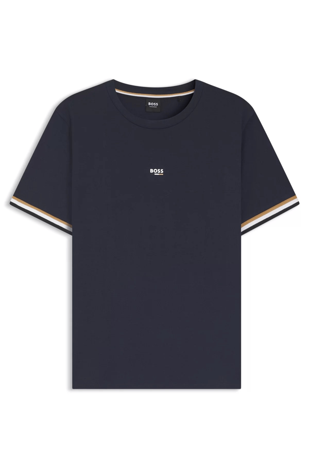 Boss Iconic T Shirt Erkek Bisiklet Yaka T-Shirt Mavi