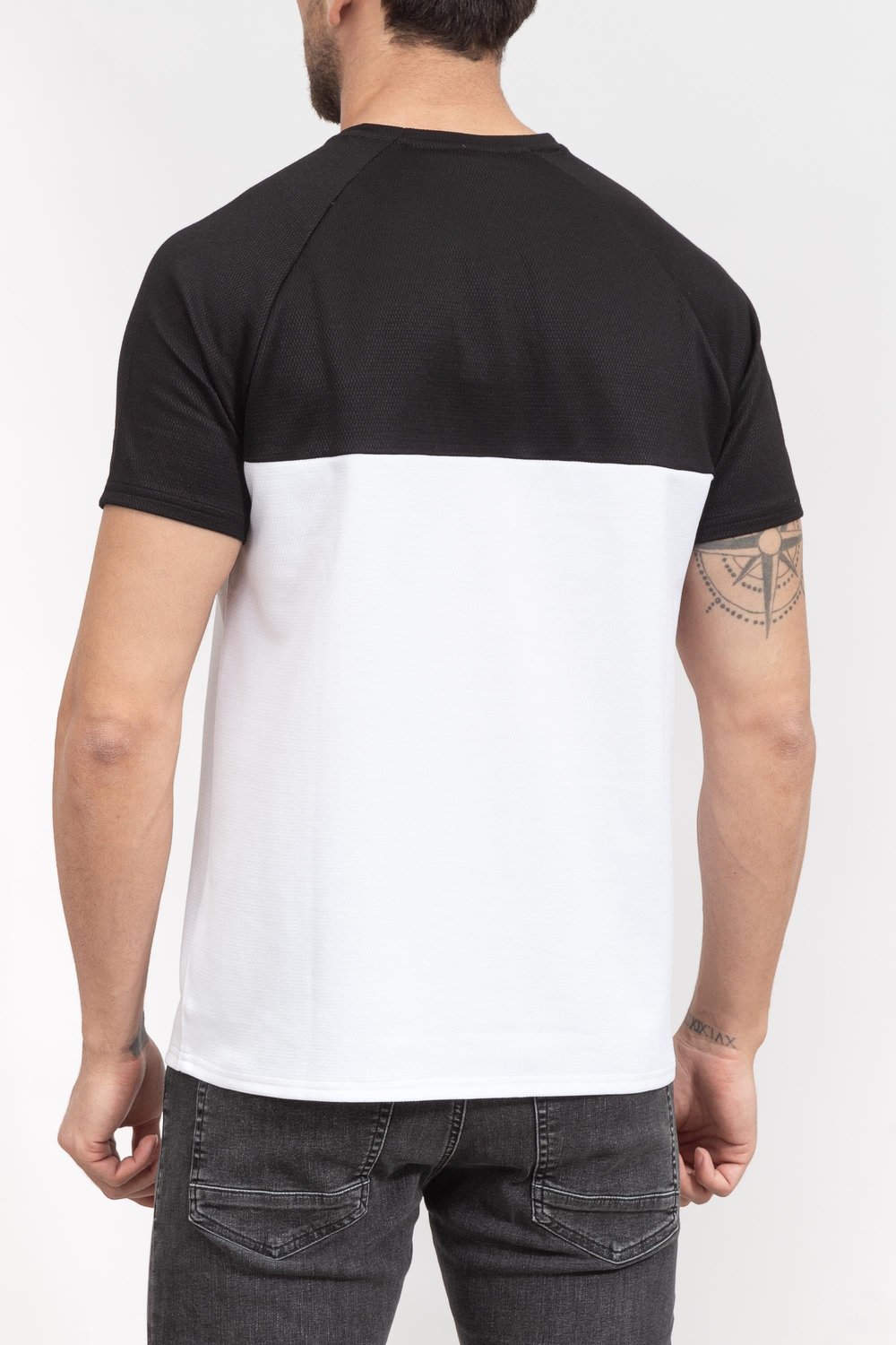 Boss Jacquard Erkek Tekli T-Shirt Siyah