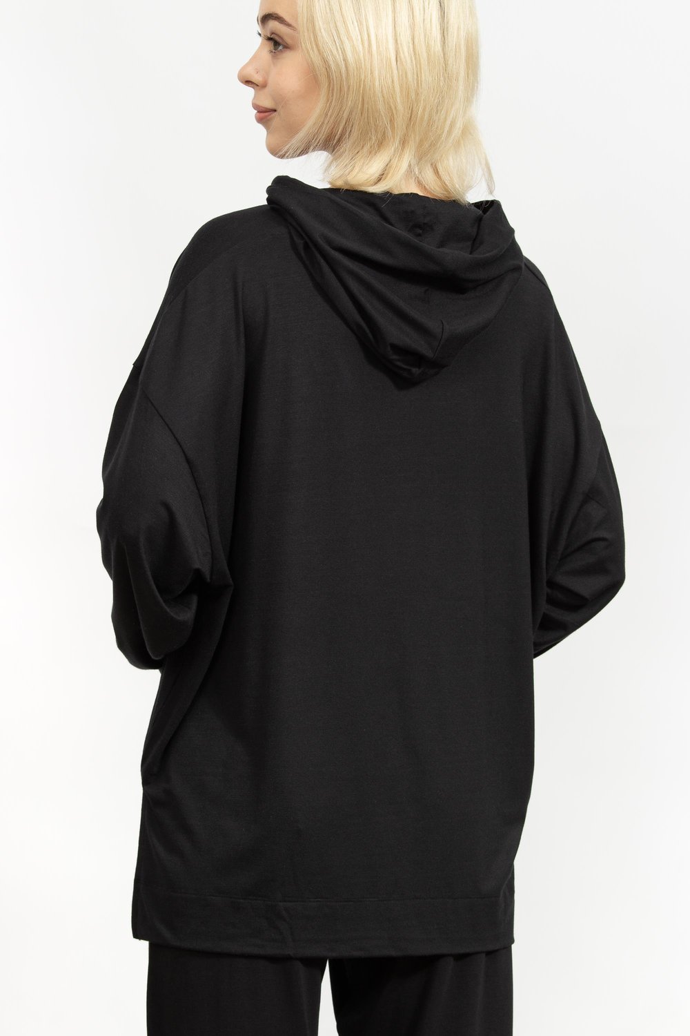 Boss Kadın Kapüşonlu Sweatshirt Siyah