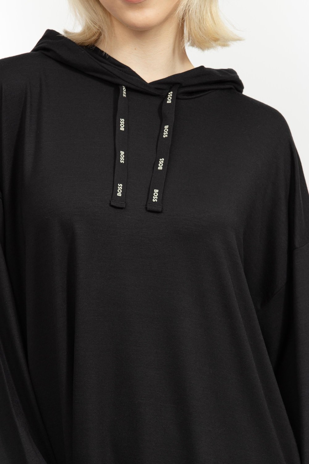 Boss Kadın Kapüşonlu Sweatshirt Siyah