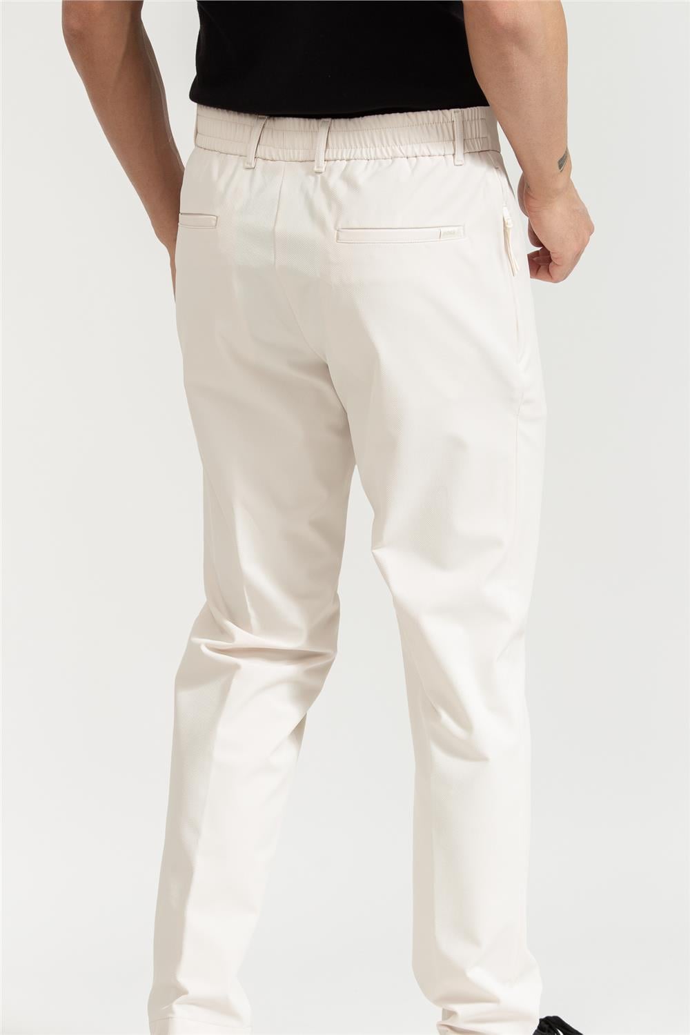 BOSS P-Genius-WG-PK-253F Erkek Pantolon Beyaz
