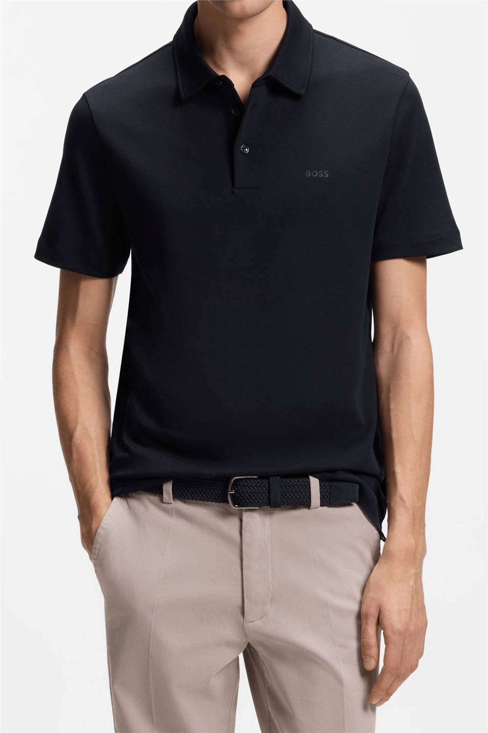 Boss Palosh Erkek Polo Yaka T-Shirt Mavi