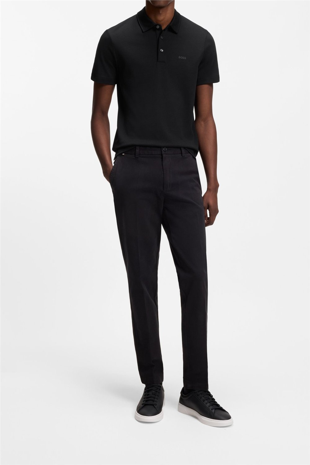 Boss Palosh Erkek Polo Yaka T-Shirt Siyah