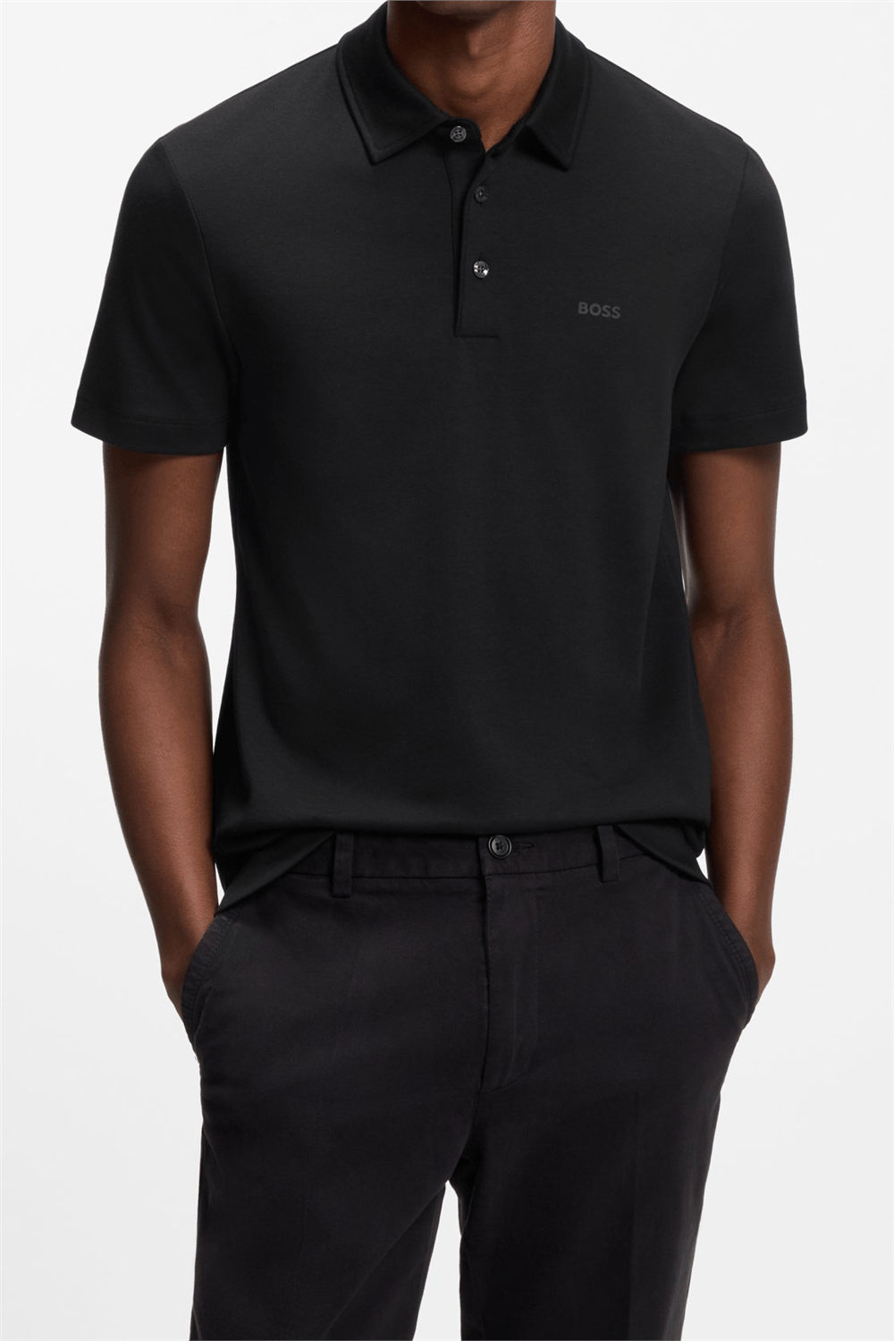 Boss Palosh Erkek Polo Yaka T-Shirt Siyah