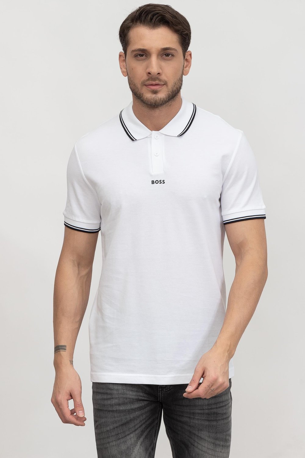 Boss Pchup Erkek Polo Yaka T-Shirt Beyaz