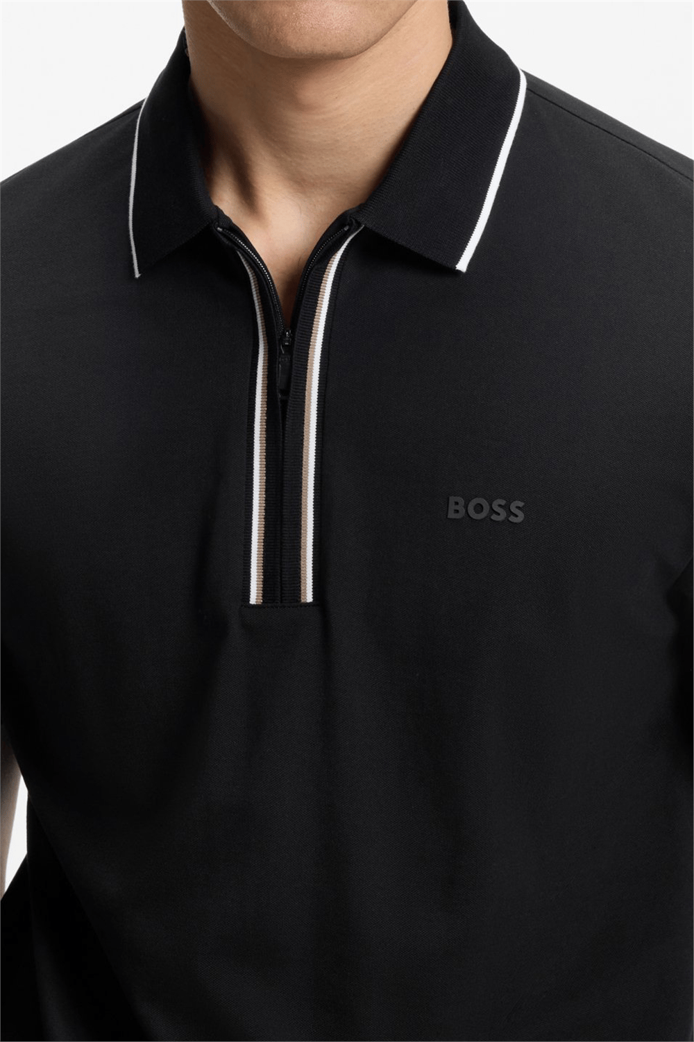 BOSS Philix GOC Erkek Polo Yaka T-Shirt Siyah