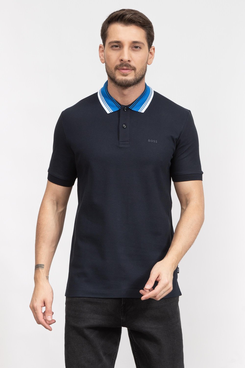 Boss Phillipson Erkek Polo Yaka T-Shirt Mavi