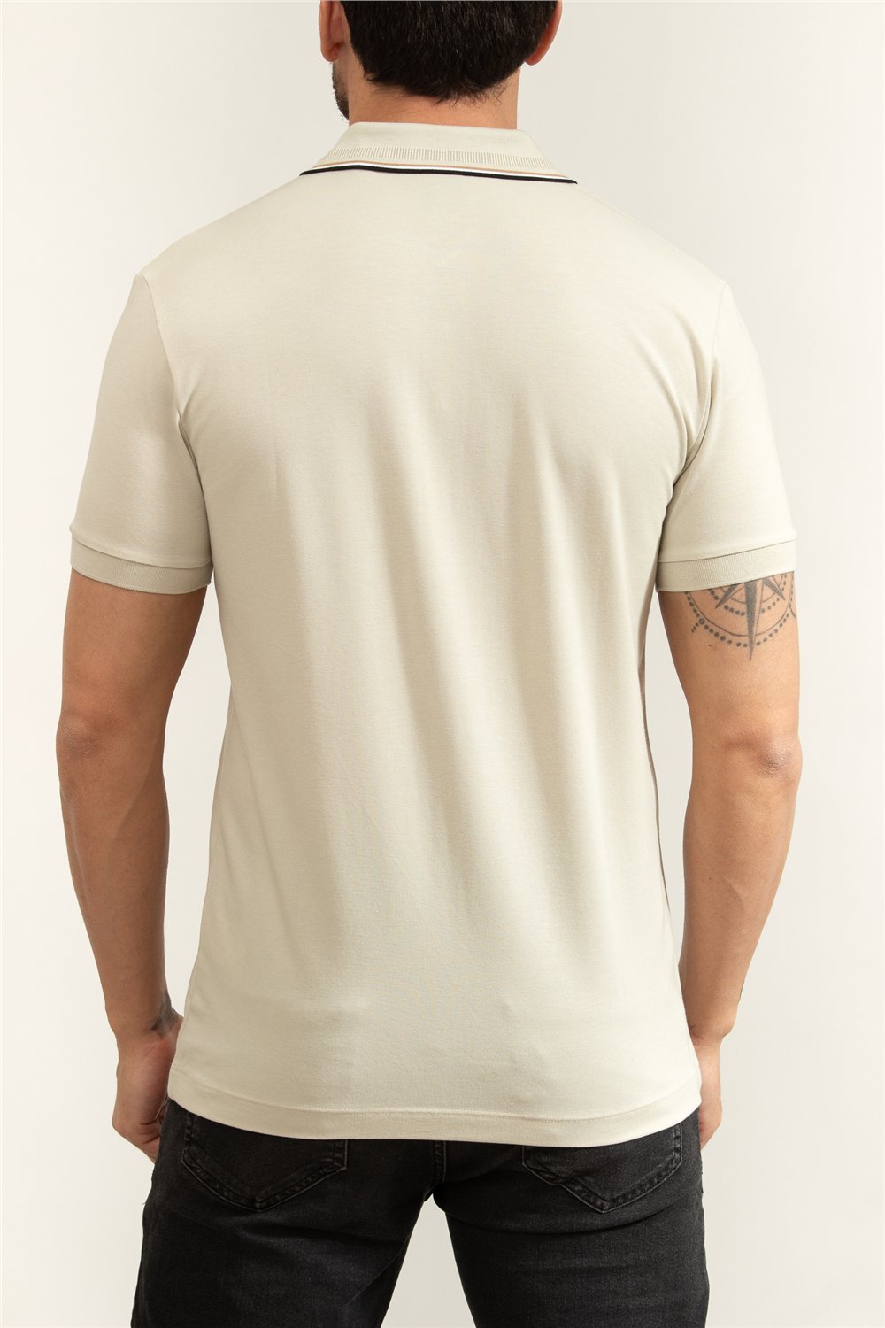 Boss Pl Goc Birdie Paule Erkek Polo Yaka T-Shirt Bej