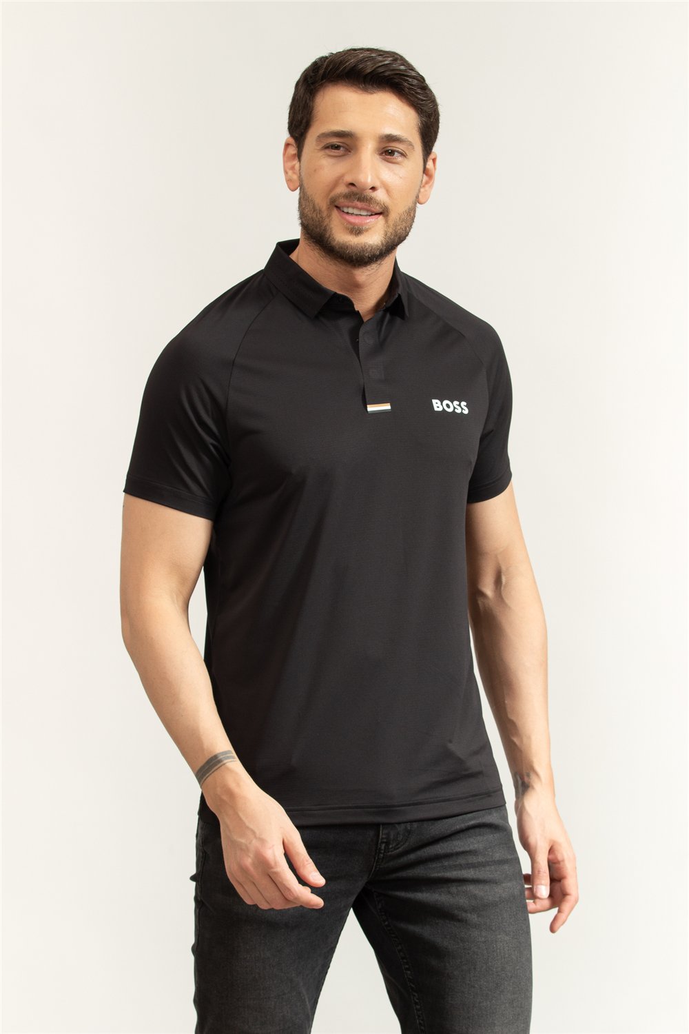 Boss Pl Goc Paddytech Erkek Polo Yaka T-Shirt Siyah