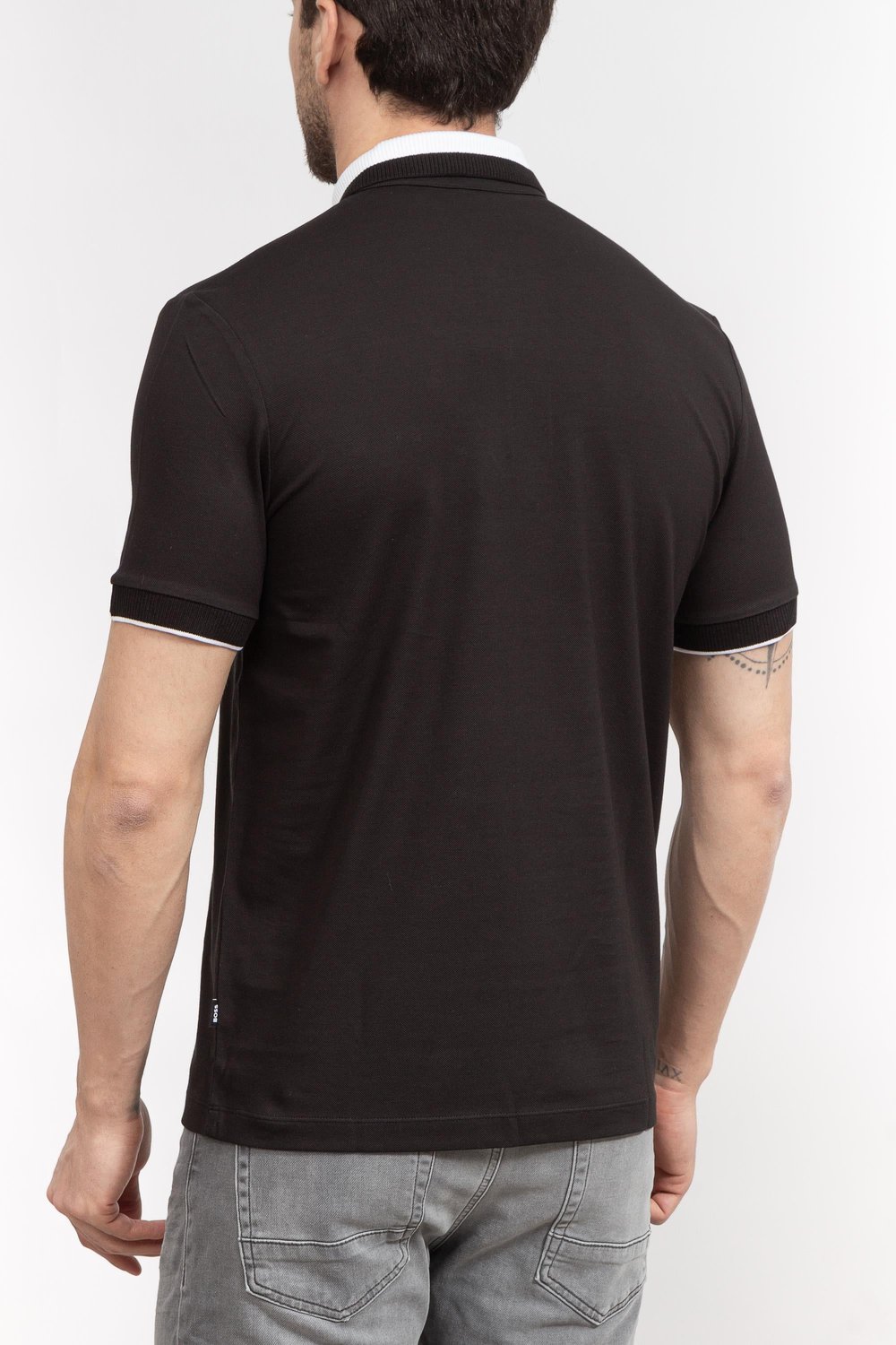 Boss Prout Erkek Polo Yaka T-Shirt Siyah
