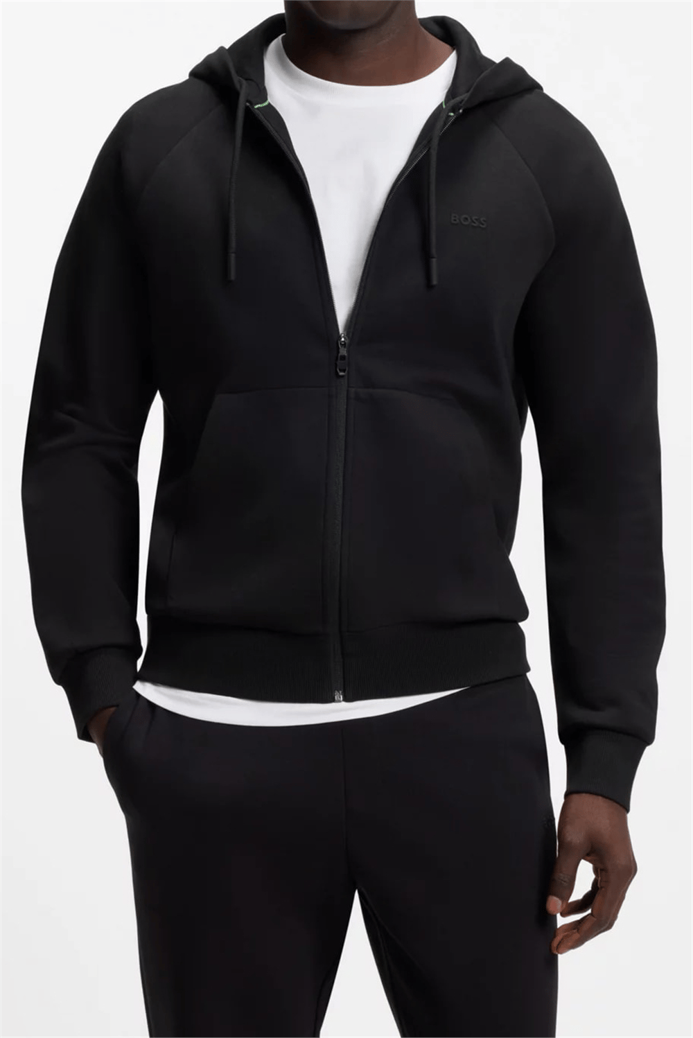BOSS Saggy Erkek Kapüşonlu Sweatshirt Siyah