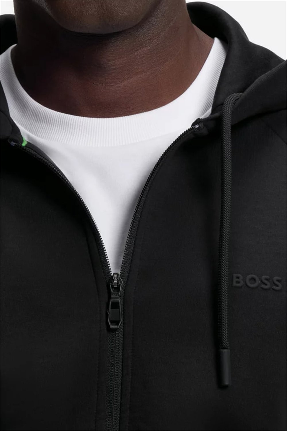 BOSS Saggy Erkek Kapüşonlu Sweatshirt Siyah