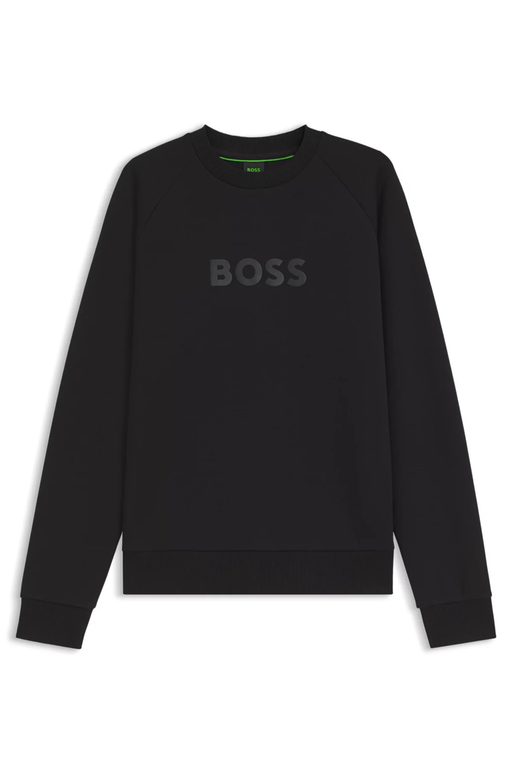 Boss Salbo Erkek Bisiklet Yaka Sweatshirt Siyah