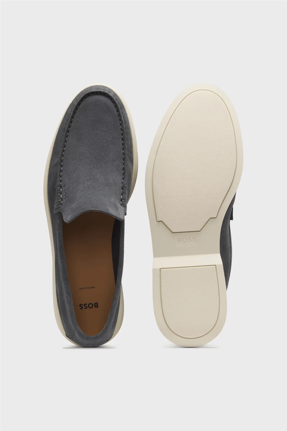 Boss Sienne Loaf Sd N Erkek Loafer Gri