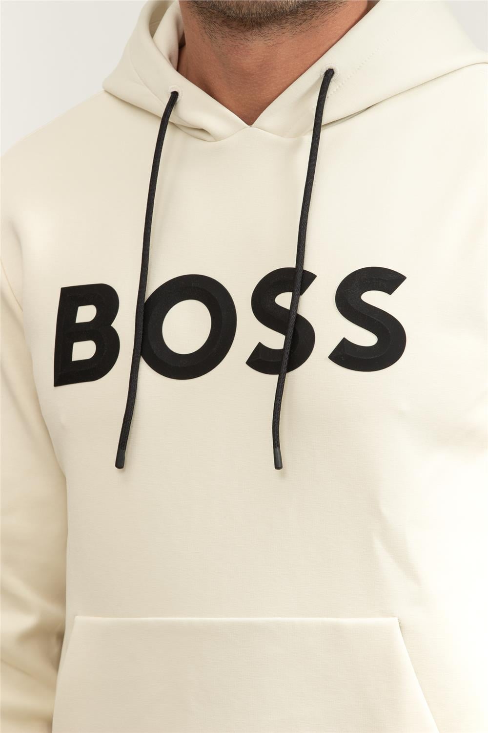 Boss Soody Zone Erkek Bisiklet Yaka Sweatshirtshirt Beyaz