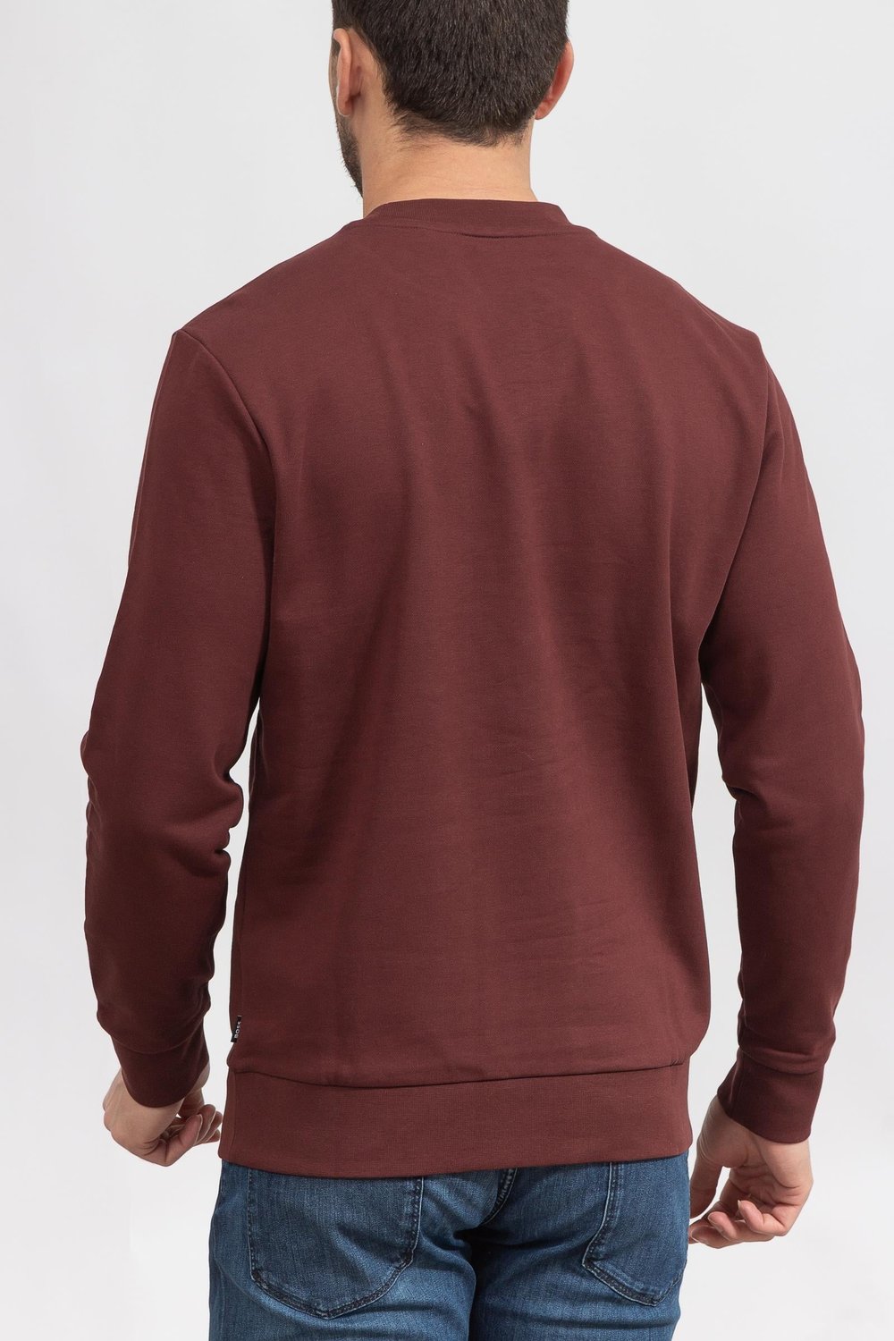 Boss Stadler Erkek Bisiklet Yaka Sweatshirt Kırmızı