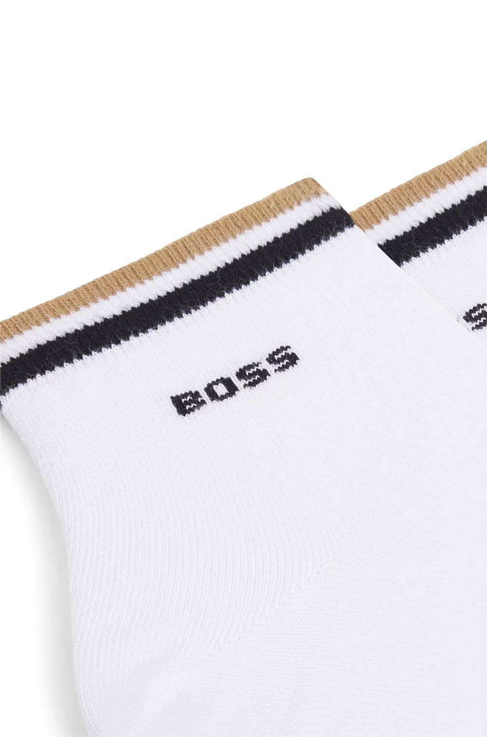 Boss Stripe Erkek 2li Çorap Beyaz