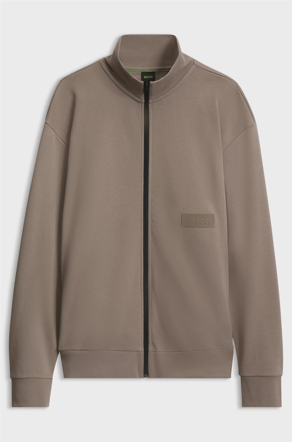 BOSS Sw Collar Full Zip Erkek Fermuarlı Sweatshirt Yeşil
