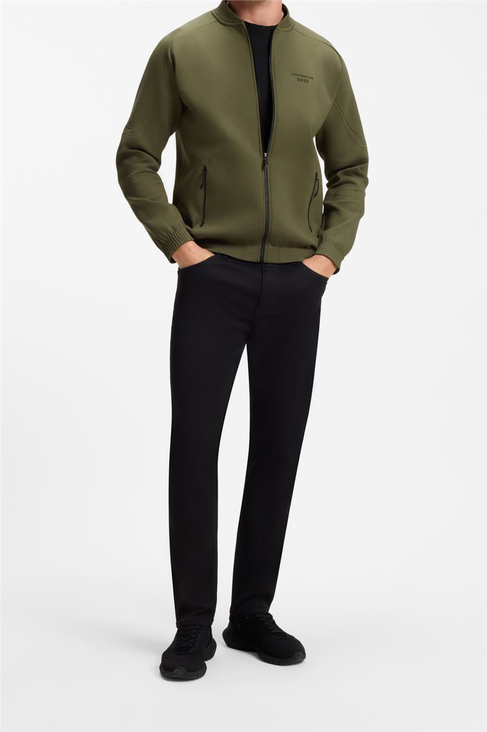 Boss Sw Ps Spirit70 Bo Erkek Fermuarlı Sweatshirt Yeşil