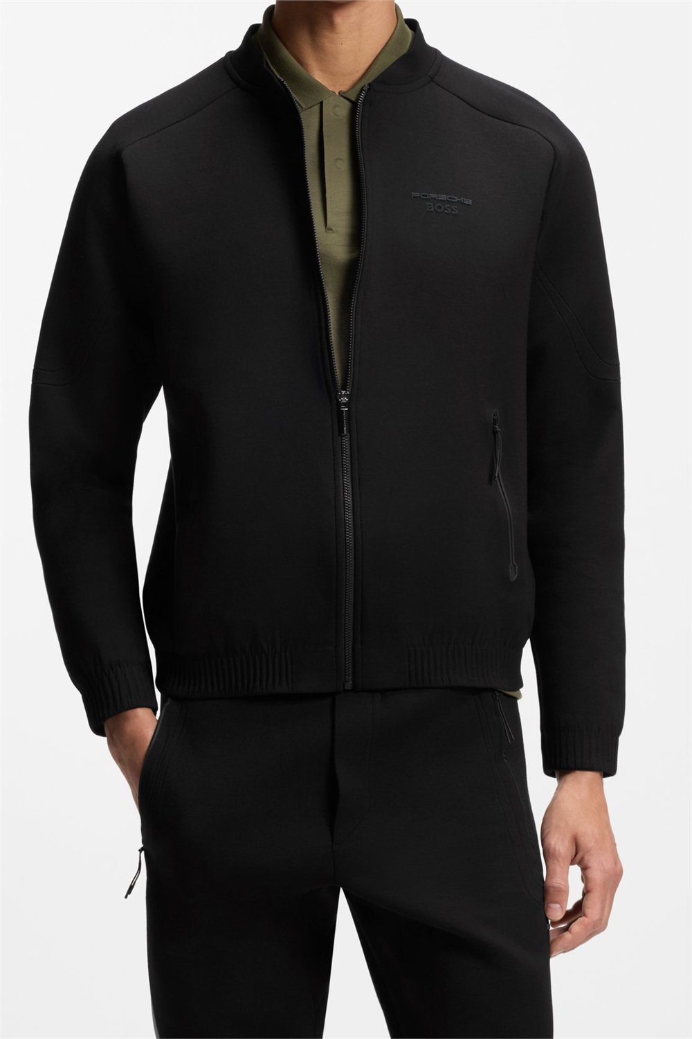Boss Sw Ps Spirit70 Bo Erkek Fermuarlı Sweatshirt Siyah