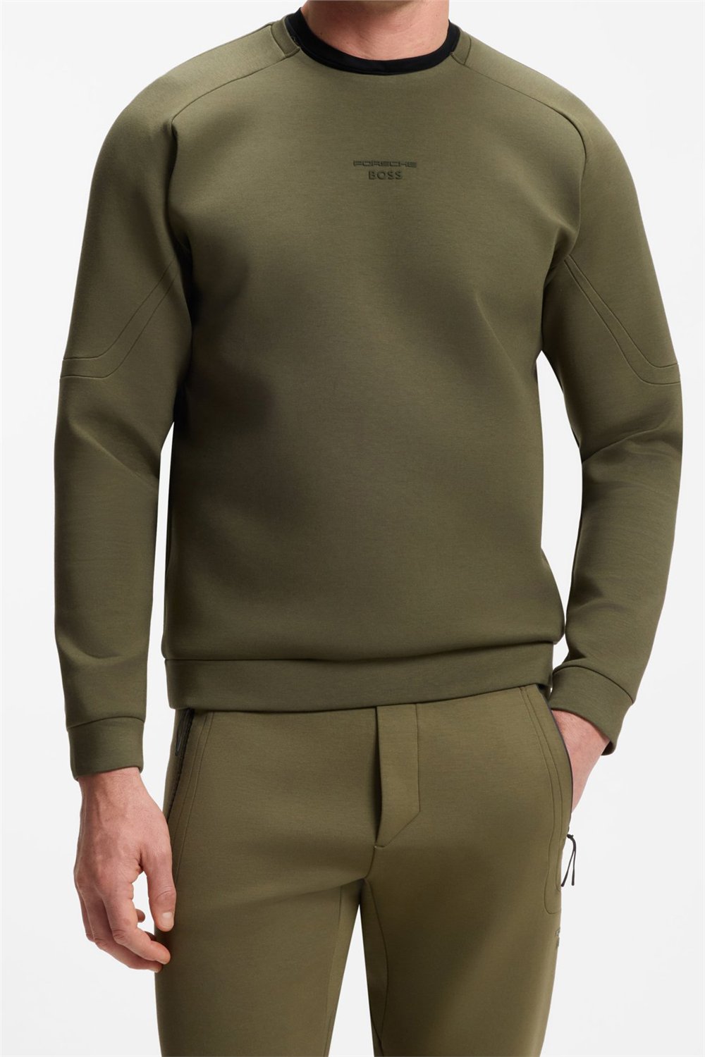 Boss Sw Ps Spirit70 Cn Erkek Bisiklet Yaka Sweatshirt Yeşil