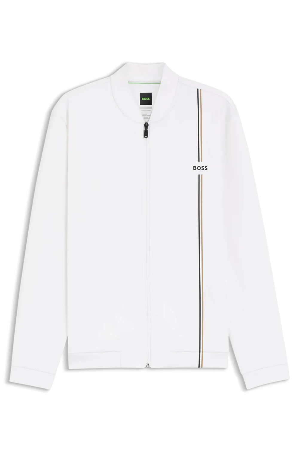 BOSS Sw Toc Game Fz Erkek Fermuarlı Sweatshirt Beyaz