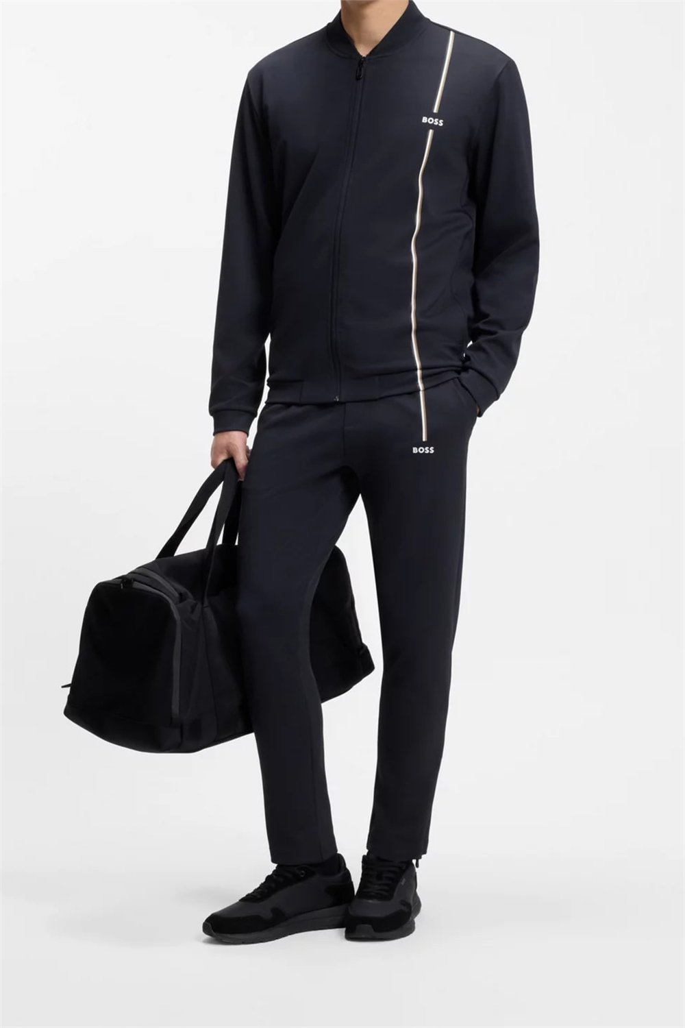 BOSS Sw Toc Game Fz Erkek Fermuarlı Sweatshirt Mavi