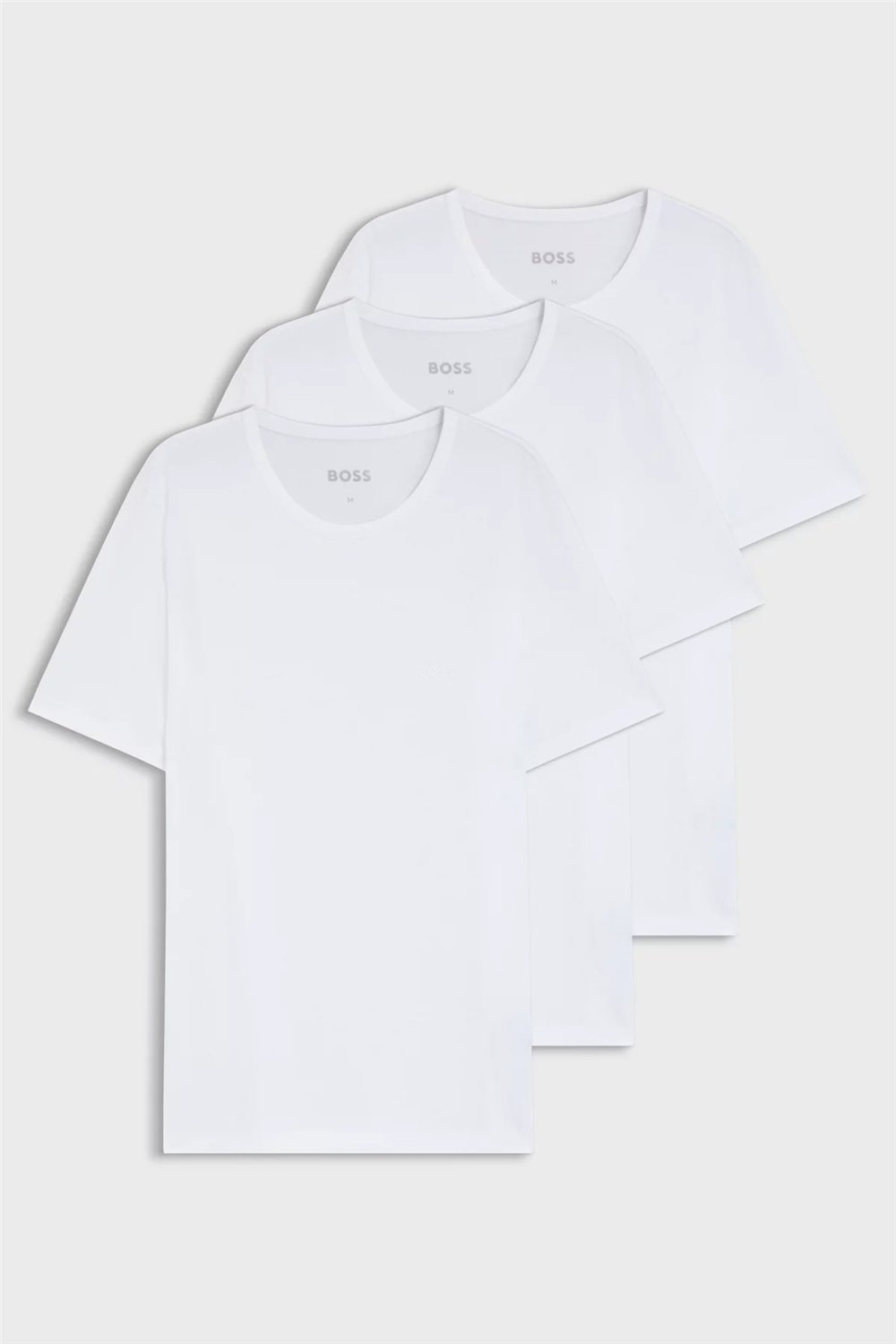 BOSS T-Shirt Rn 3P Classic Erkek 3lü Atlet Beyaz