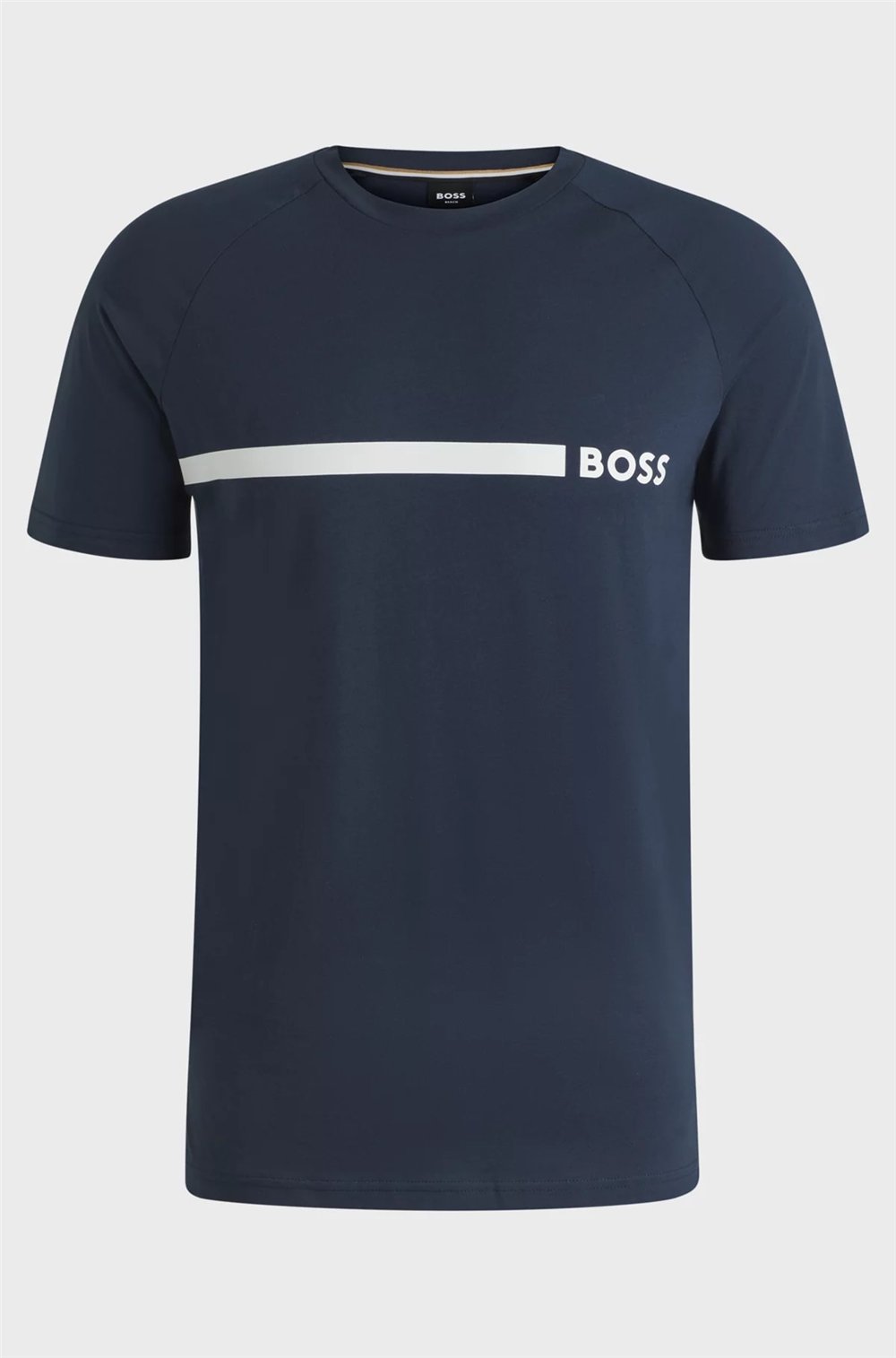 Boss T Shirt Rn Slim Fit Erkek Bisiklet Yaka T-Shirt Lacivert