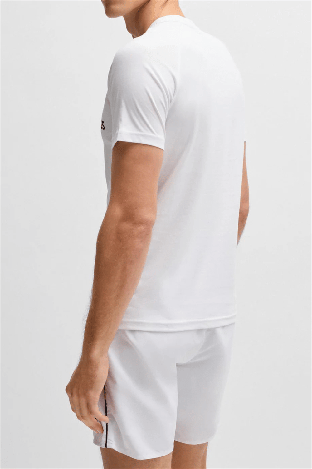 Boss T Shirt Rn Slim Fit Erkek Bisiklet Yaka T-Shirt Beyaz