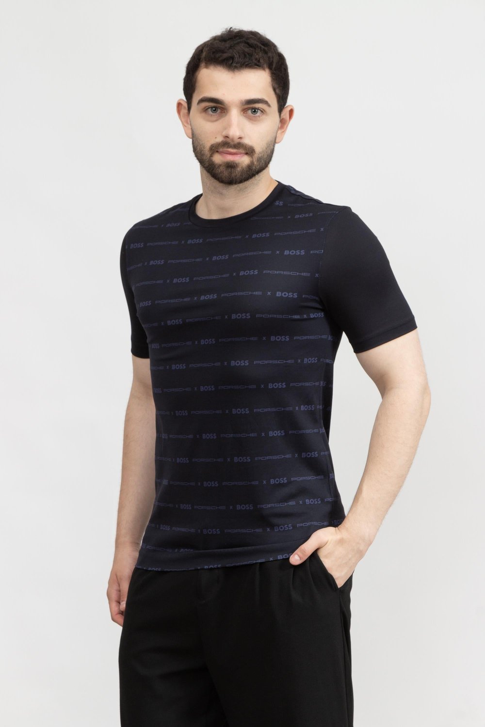 Boss Tessler Erkek Bisiklet Yaka T-Shirt Mavi