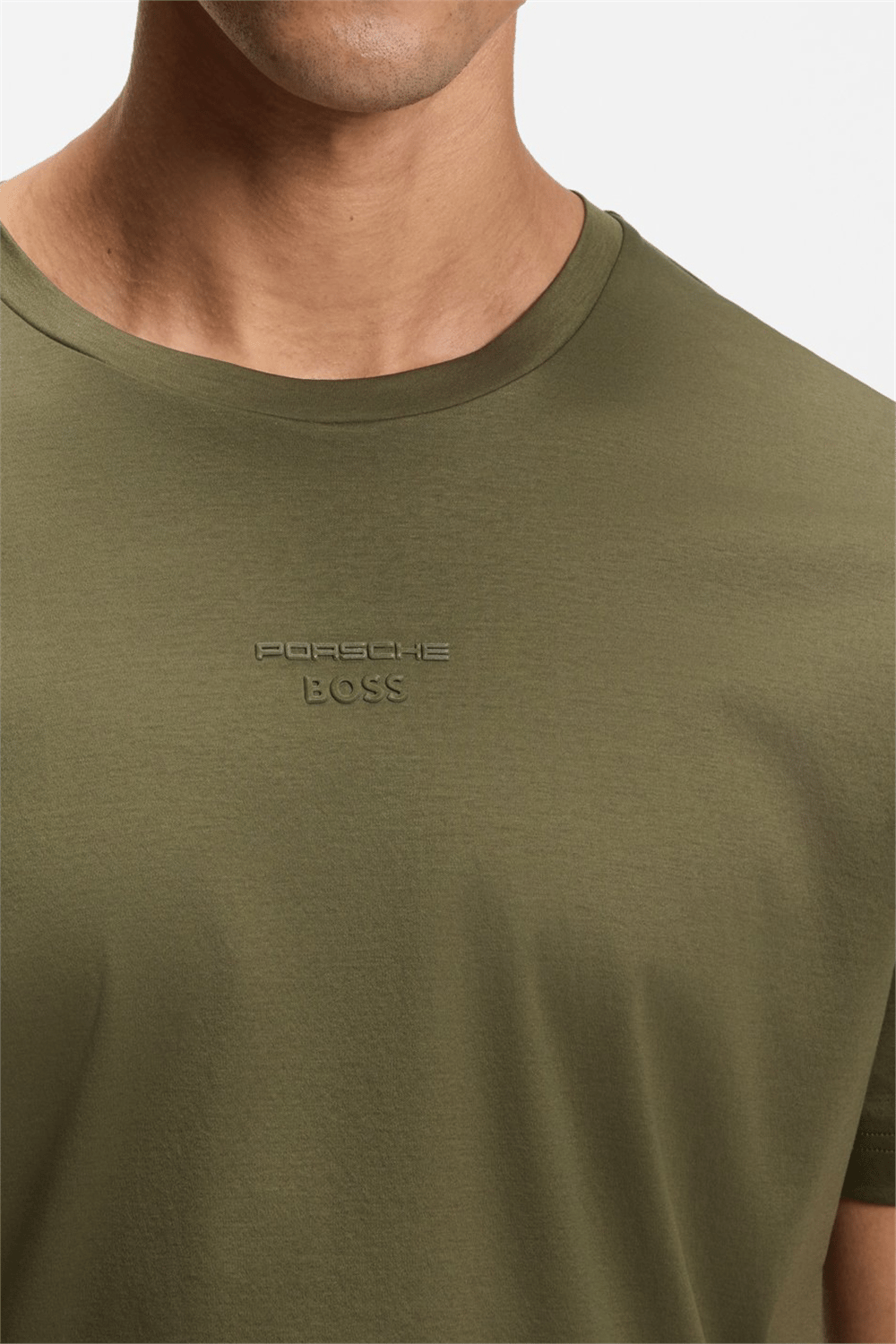 Boss Ts Ps Spirit70 Car Erkek Bisiklet Yaka T-Shirt Yeşil