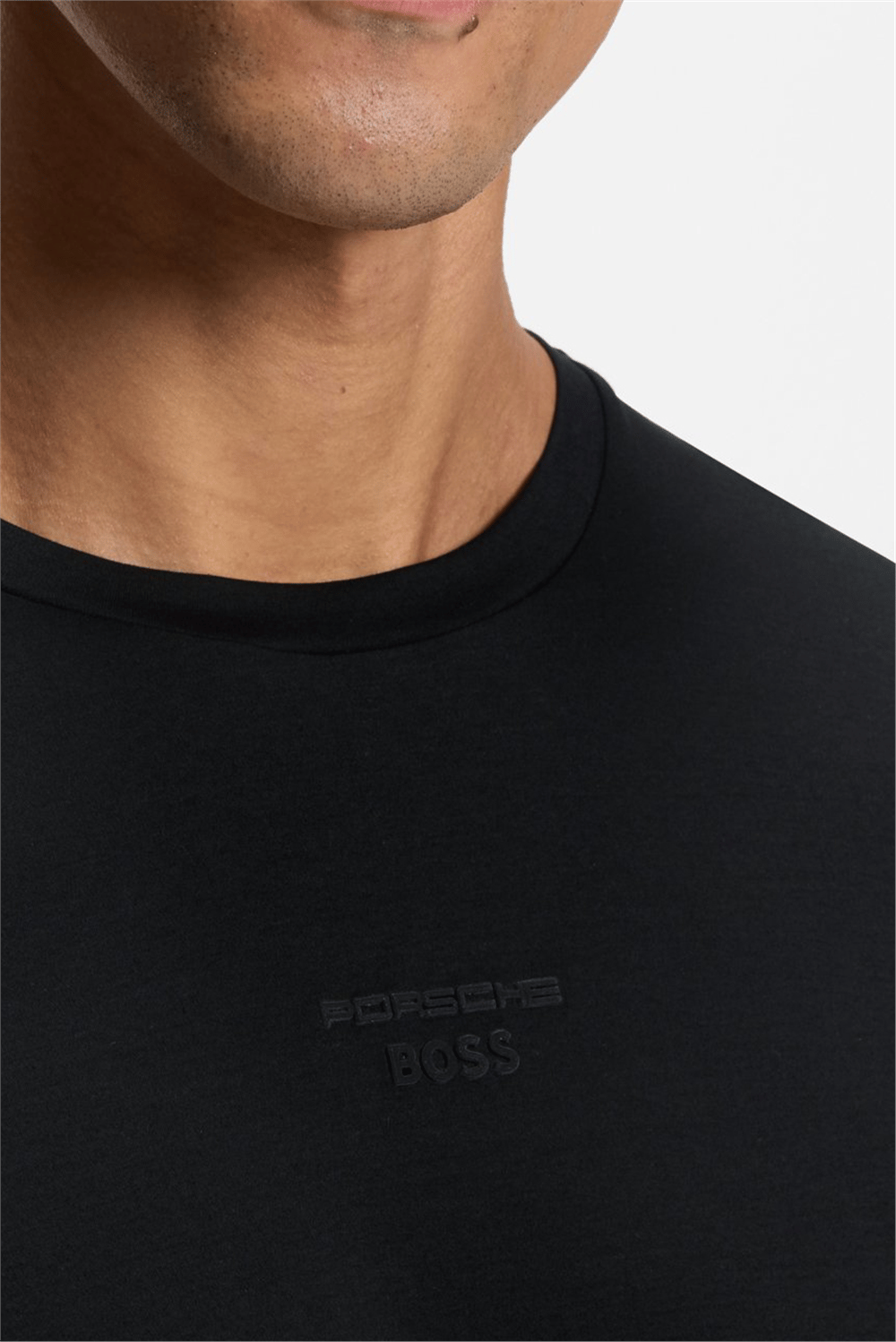 Boss Ts Ps Spirit70 Car Erkek Bisiklet Yaka T-Shirt Siyah