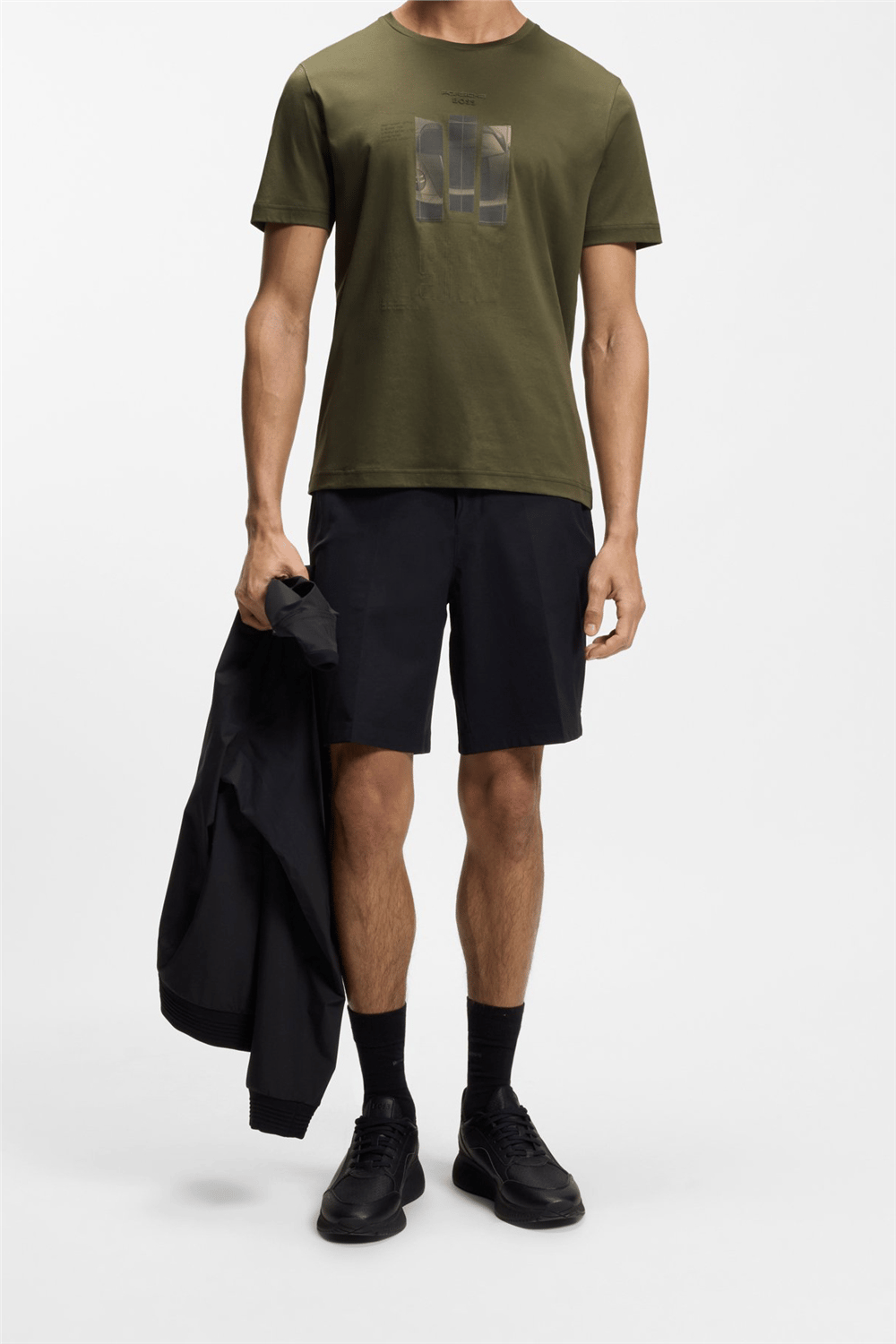 Boss Ts Ps Spirit70 Grx Erkek Bisiklet Yaka T-Shirt Yeşil