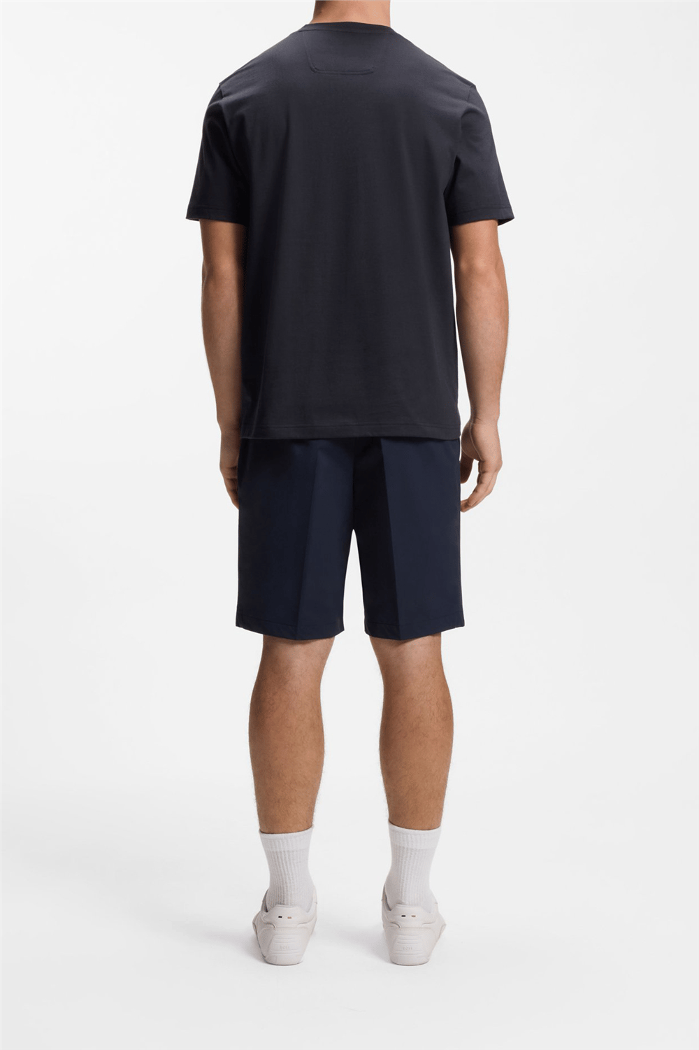 Boss Ts Terrace Logo Erkek Bisiklet Yaka T-Shirt Mavi