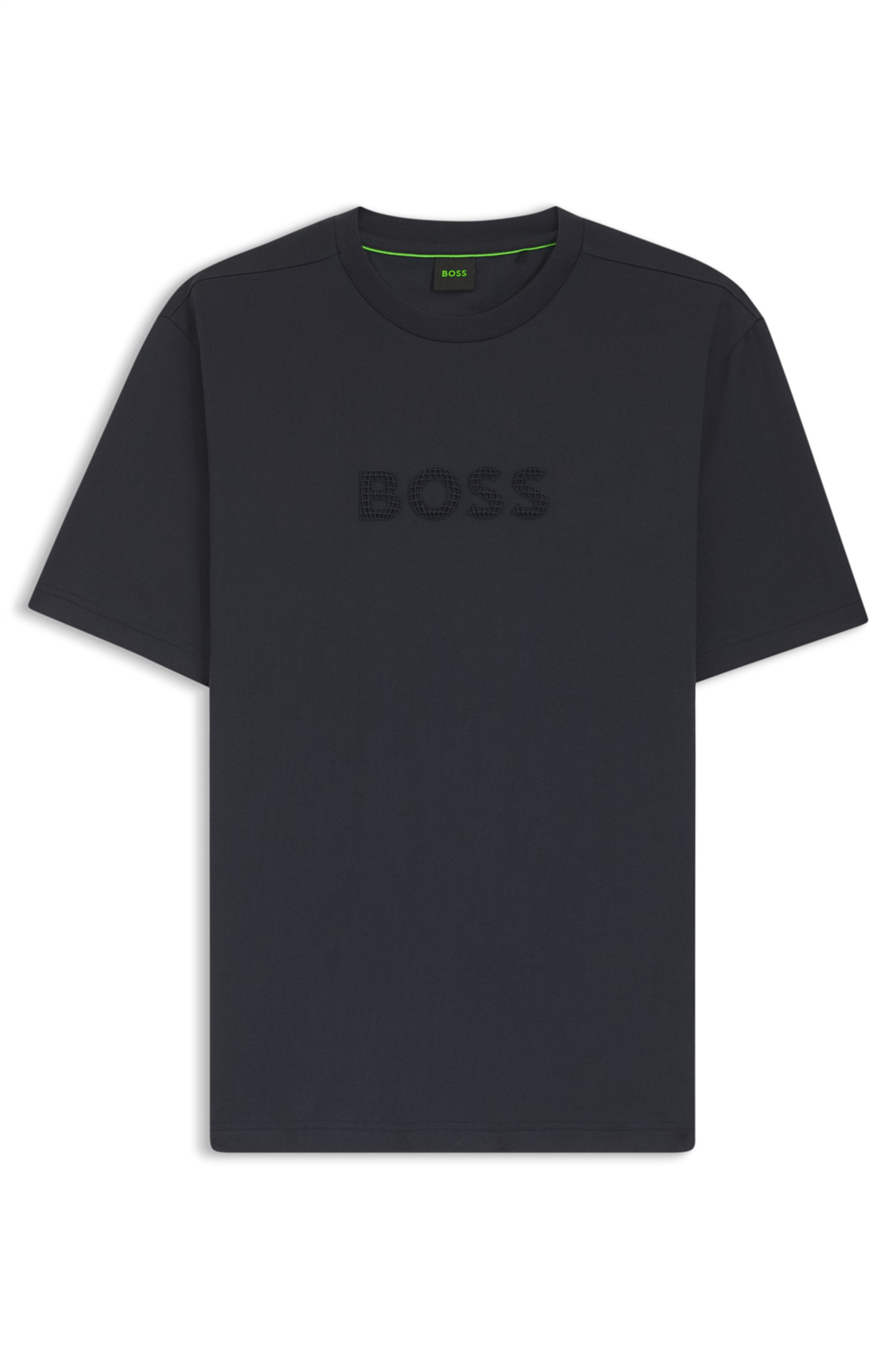 Boss Ts Terrace Logo Erkek Bisiklet Yaka T-Shirt Mavi