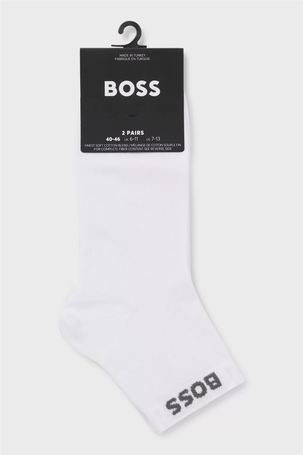Boss Uni Erkek 2li Çorap Beyaz