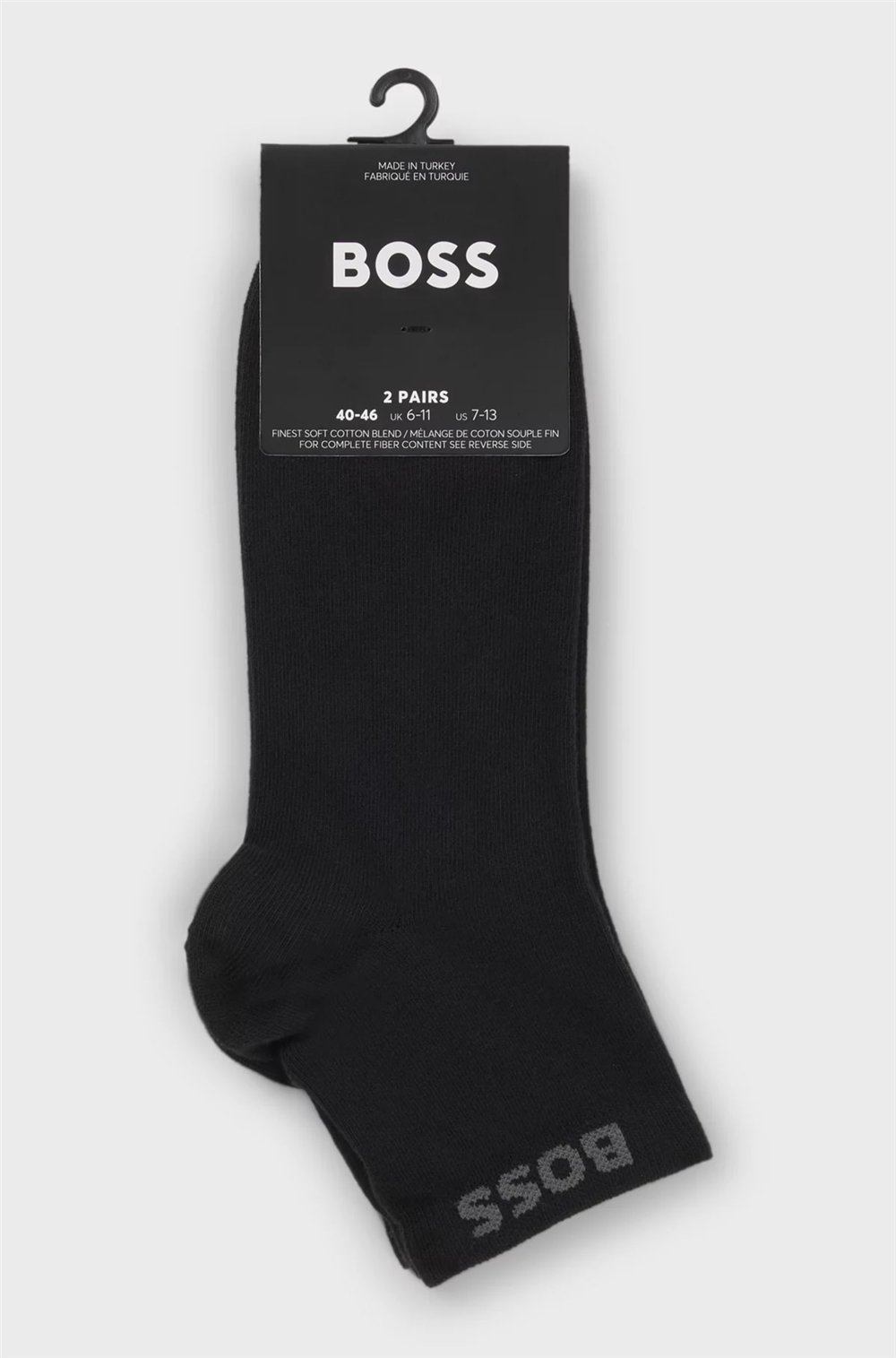 Boss Uni Erkek 2li Çorap Siyah